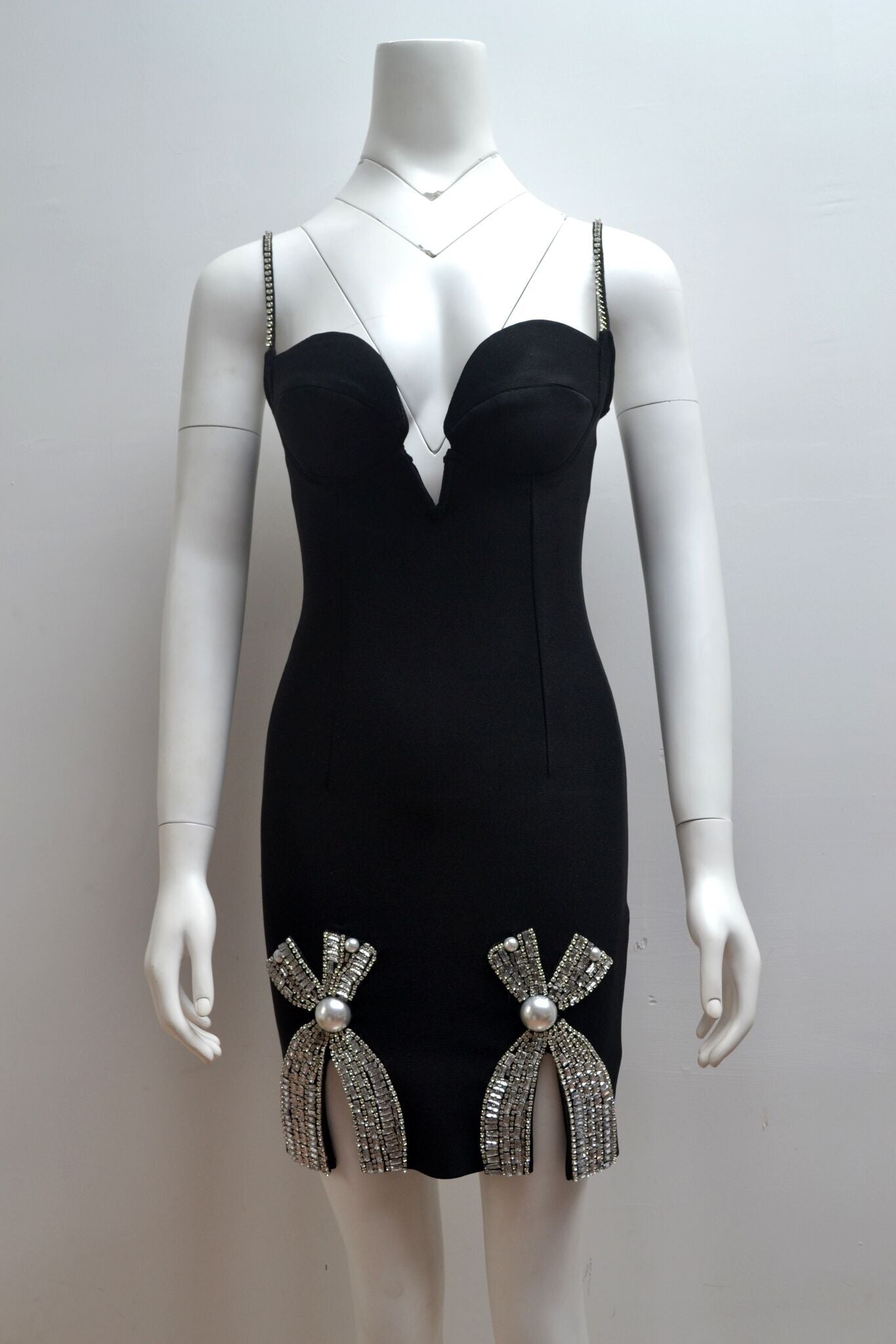 New Design Women Sexy Diamond Cocktail Dress Strap Bodycon Backless Mini  Dress
